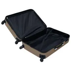 Greatstore Sada skořepinových kufrů na kolečkách 3 ks hnědá ABS