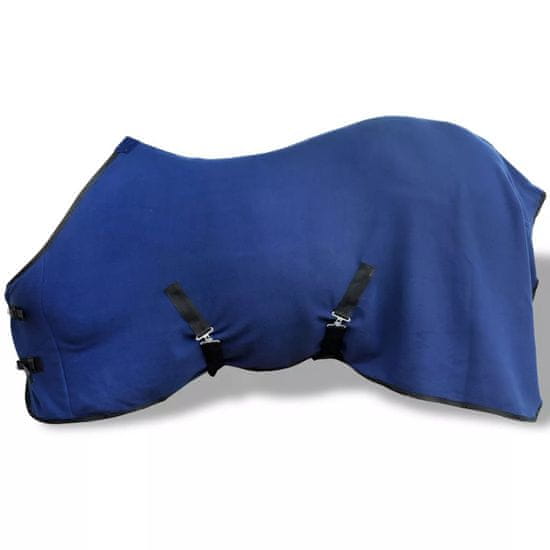 Greatstore Fleecová deka s obřišníky 135 cm modrá
