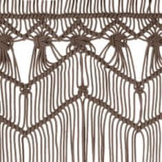 Petromila Macramé závěs taupe 140 x 240 cm bavlna