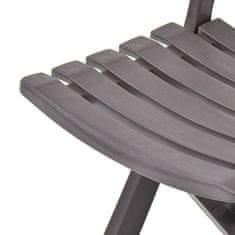 Greatstore Skládací zahradní židle 2 ks plast mocha