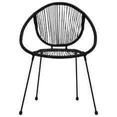 Petromila Zahradní židle 2 ks PVC ratan černé