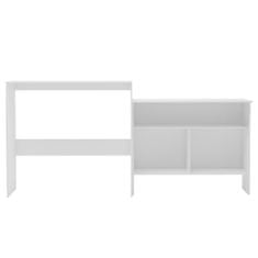 Greatstore Barový stůl se 2 stolními deskami bílý 130 x 40 x 120 cm