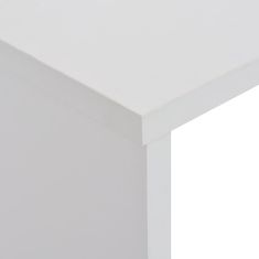 shumee Barový stůl se 2 stolními deskami bílý 130 x 40 x 120 cm