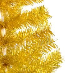 Greatstore Umělý vánoční stromek se stojanem zlatý 210 cm PET