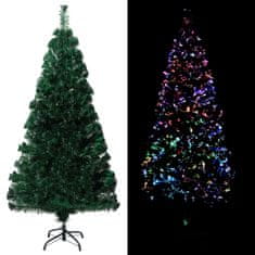Greatstore Umělý vánoční stromeček se stojanem zelený 120cm optické vlákno