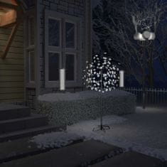 Greatstore Vánoční strom 120 LED chladné bílé světlo třešňový květ 150 cm