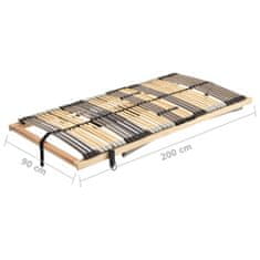 Greatstore Elektrický lamelový rošt postele se 42 lamelami 7 zón 90x200 cm