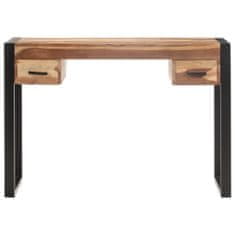 shumee Psací stůl 110x50x76 cm masivní dřevo s sheeshamovým povrchem