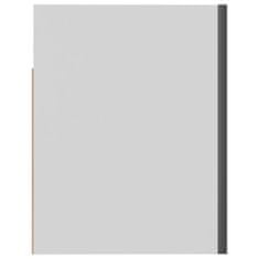 Greatstore Horní skříňka šedá vysoký lesk 60 x 31 x 40 cm dřevotříska