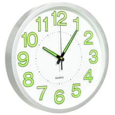 shumee Svítící nástěnné hodiny bílé 30 cm