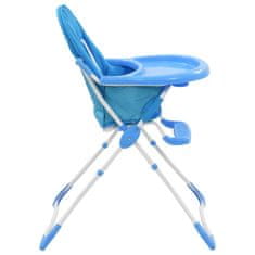 Greatstore Dětská jídelní židlička modro-bílá