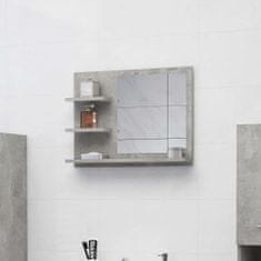 shumee vidaXL Koupelnové zrcadlo betonově šedé 60x10,5x45 cm