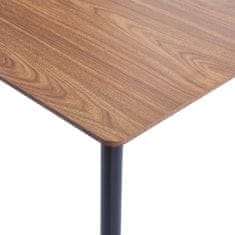 shumee Jídelní stůl hnědý 120 x 60 x 75 cm MDF