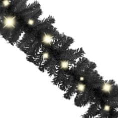 Greatstore Vánoční girlanda s LED světýlky 5 m černá