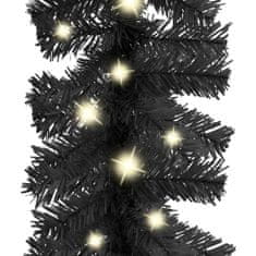Greatstore Vánoční girlanda s LED světýlky 10 m černá
