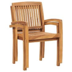 Greatstore Stohovatelné zahradní jídelní židle 2 ks masivní teakové dřevo