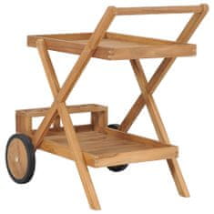 Greatstore Čajový vozík masivní teakové dřevo