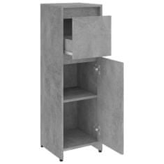 shumee Koupelnová skříňka betonově šedá 30 x 30 x 95 cm dřevotříska