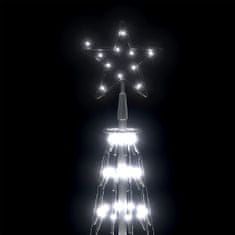 Greatstore Vánoční stromek kužel 752 studených bílých LED diod 160x500 cm