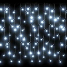 Greatstore LED světelný závěs s rampouchy 10m 400LED studená bílá 8 funkcí