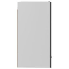 Greatstore Horní skříňka šedá vysoký lesk 39,5 x 31 x 60 cm dřevotříska