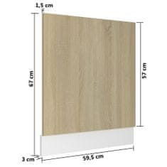Greatstore Panel na myčku dub sonoma 59,5 x 3 x 67 cm dřevotříska
