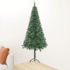 Greatstore Rohový umělý vánoční stromek zelený 150 cm PVC