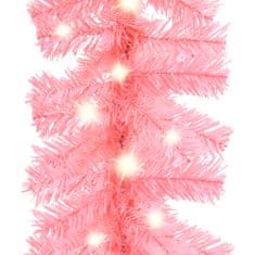 Greatstore Vánoční girlanda s LED světýlky 5 m růžová