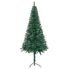 Greatstore Rohový umělý vánoční stromek zelený 240 cm PVC