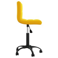 shumee Otočná kancelářská židle hořčicově žlutá samet