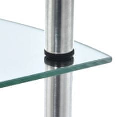Vidaxl 3patrová police průhledná 30 x 30 x 67 cm tvrzené sklo