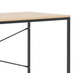 Greatstore PC stůl černý a dubový odstín 120 x 60 x 70 cm