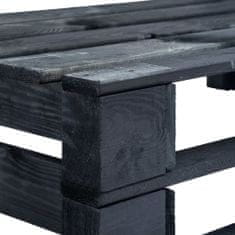 Petromila Zahradní rohová lavice z palet dřevo černá