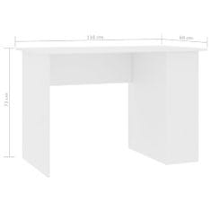 shumee Psací stůl bílý 110 x 60 x 73 cm dřevotříska