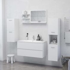 Greatstore Koupelnové zrcadlo bílé 90 x 10,5 x 45 cm dřevotříska