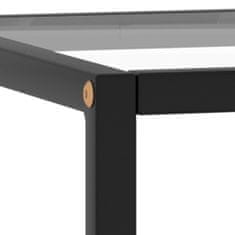 Greatstore Konferenční stolek černý s tvrzeným sklem 90 x 90 x 50 cm