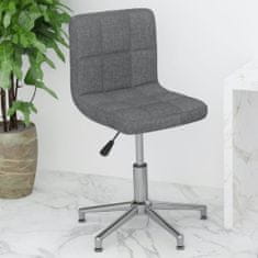 Greatstore Otočná kancelářská židle světle šedá textil