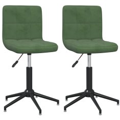 shumee Otočné kancelářské židle 2 ks tmavě zelené samet
