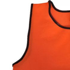 Greatstore Rozlišovací sportovní / tréninková vesta senior - 10 Ks - oranžová
