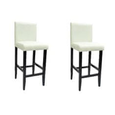 Vidaxl Barové stoličky 2 ks bílé umělá kůže