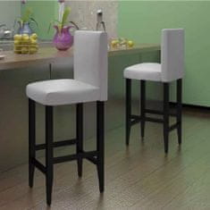 shumee Barové stoličky 2 ks bílé umělá kůže