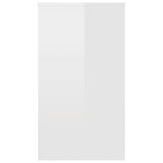 Vidaxl Psací stůl bílý s vysokým leskem 90 x 40 x 72 cm dřevotříska