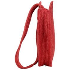 Greatstore Kulatá taška přes rameno rezavě červená ručně vyrobená juta
