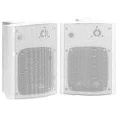 Greatstore Nástěnné stereo reproduktory 2 ks bílé indoor outdoor 120 W