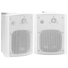 shumee Nástěnné stereo reproduktory 2 ks bílé indoor outdoor 100 W