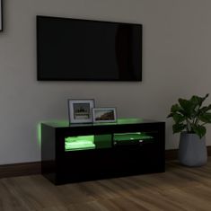 Vidaxl TV skříňka s LED osvětlením černá 90 x 35 x 40 cm