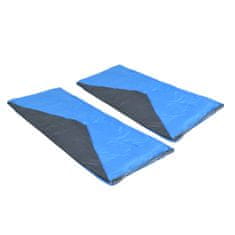Greatstore Lehké dekové spací pytle 2 ks modré 1100 g 10 °C