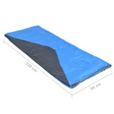 Greatstore Lehké dekové spací pytle 2 ks modré 1100 g 10 °C