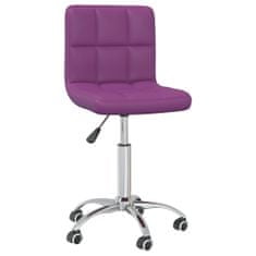 shumee Otočná kancelářská židle fialová umělá kůže