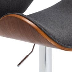 Vidaxl Barová židle šedá textil